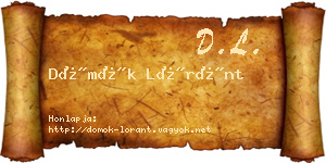 Dömök Lóránt névjegykártya